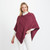 B676-367 Jam Color Supersoft Merino Knit Triangular Poncho Shamrockgift.com B676-367 Jam Color Supersoft Merino Knit Triangular Poncho Shamrockgift.com