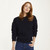 A823-161 Navy Blue Ladies Crew Neck Aran Sweater  Lifestyle ShamrockGift.com
