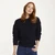 A823-161 Navy Blue Ladies Crew Neck Aran Sweater  Lifestyle ShamrockGift.com