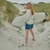 A823-White Ladies Crew Neck Aran Sweater Back View ShamrockGift.com