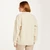 A823-162 White Ladies Crew Neck Aran Sweater Back Lifestyle ShamrockGift.com