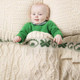 SAOL Irish Merino Wool Baby Blanket with Sheep and Shamrock Design Natural SA448 ShamrockGift.com