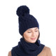 SAOL Ladies Irish Knit Bobble Wool Hat Navy Color ML254 ShamrockGift.com