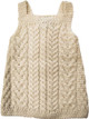 Aran Woollen Mills Baby Button Down Winter Woollen Dress A221262 White ShamrockGift.com