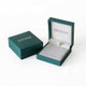 Solvar S33915 Rhodium Irish Claddagh Stud Earrings with Green Crystal Heart Jewelry Box ShamrockGift.com