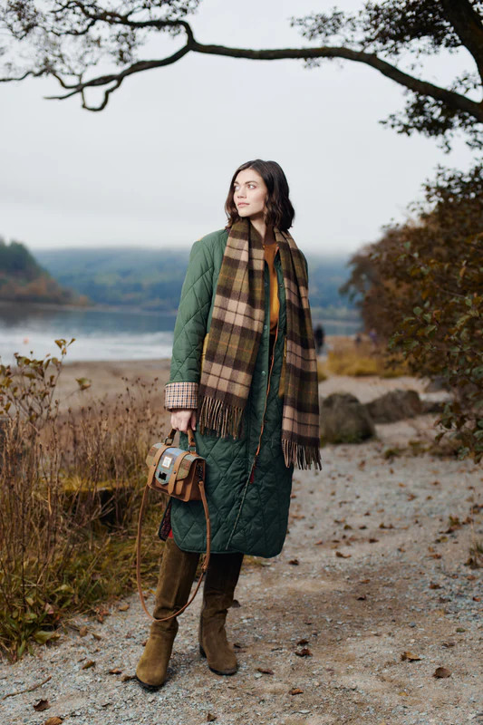 Islander Harris Tweed Tartan Satchel for Women - Medium