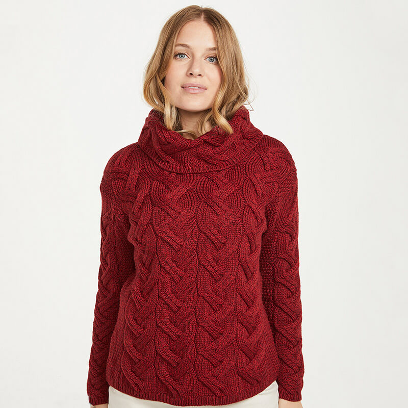 Hollister Co. Cable Knit Cowl Neck Sweaters for Women