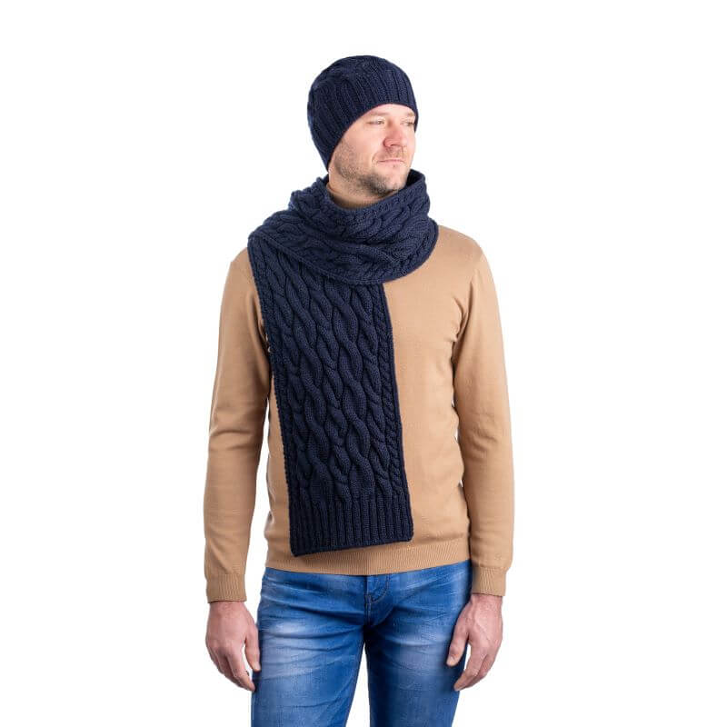 Mens Knit Scarf Man Wool Scarf Knitted Scarf for Men Gift 