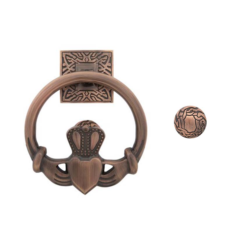 Claddagh Irish Door Knocker Antique Copper Finish