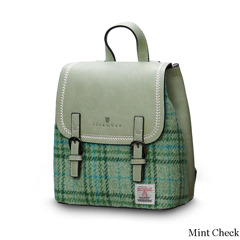green plaid mini backpack Journey  Will Leather Goods It features adjustable padded straps Islander Mini Jura Backpack with