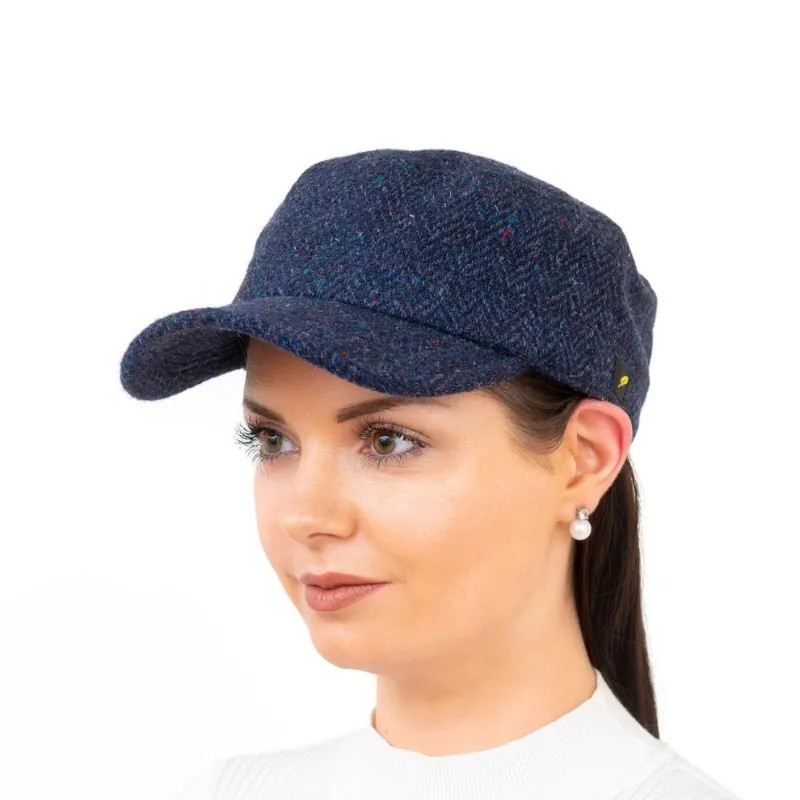 2441 Tweed Military Cap Beachley Black Irish Tweed Military Hat - Cadet Cap - Plain Black | Irish  main image 4