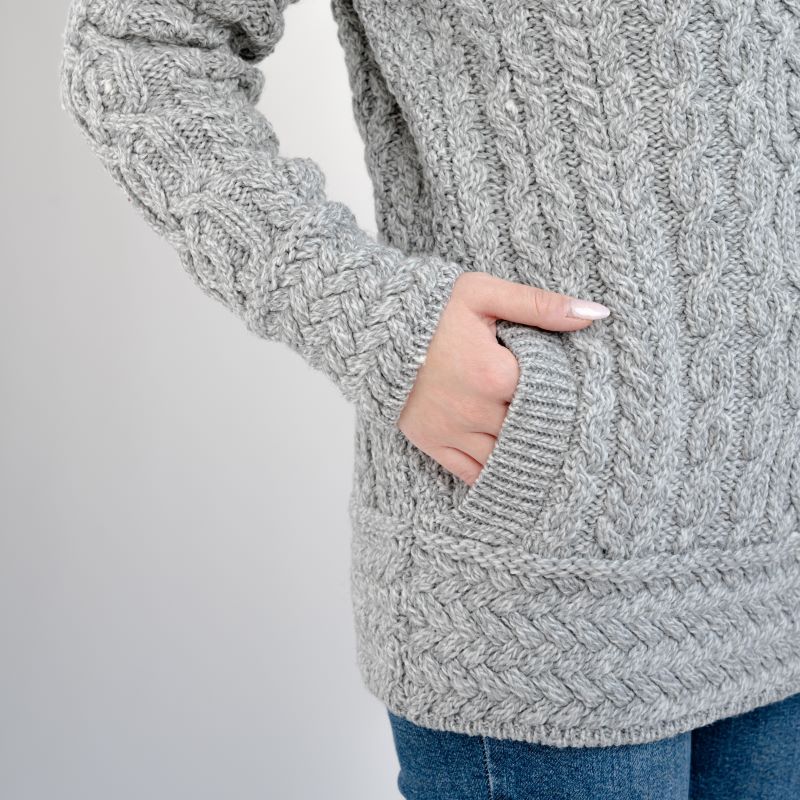 Cable Knit Side Zip Cardigan | SAOL | ShamrockGift.com