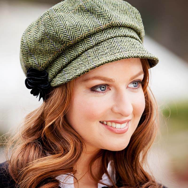 Mucros Weavers Irish Tweed Newsboy Hat for Women Made in Ireland