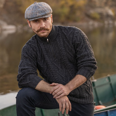 MM204-Men-s-Half-Zip-Aran-