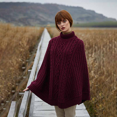 新作モデル Knit Fisherman Poncho ShamrockGift.com | SAOL | Clothing