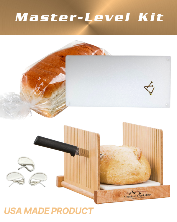 12.8" Extra-Wide Bread Slicer & Guide For Sourdough, Artisan Boules & Homemade Loaves - Adjustable, Foldable & Non-Slip