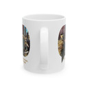 Fun vintage car on coffee mug