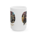 Fun vintage car on coffee mug