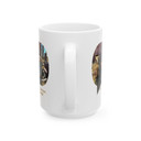 Fun vintage car on coffee mug