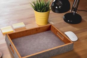 Leather wrapped serving tray Leather wrapped serving tray