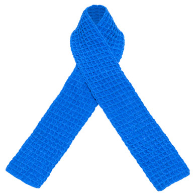 WAFFLE Crochet Scarf in Savoy Blue