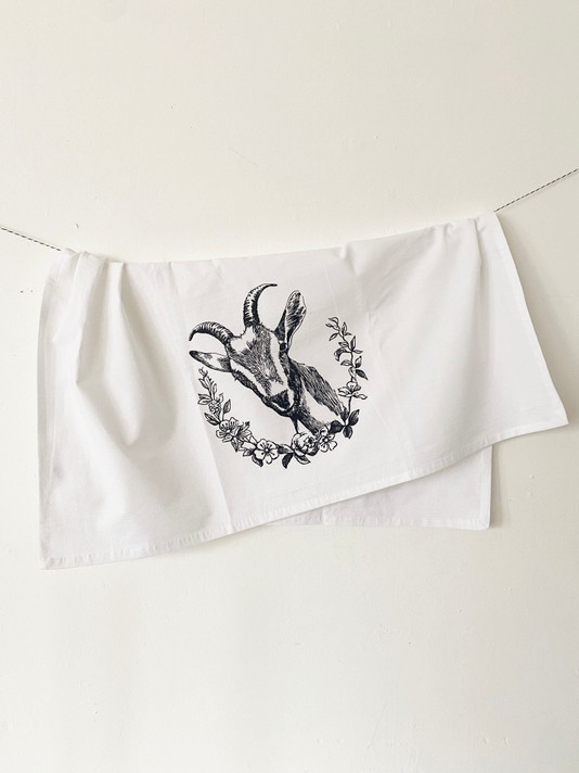 Goat Cotton Kitchen Towel