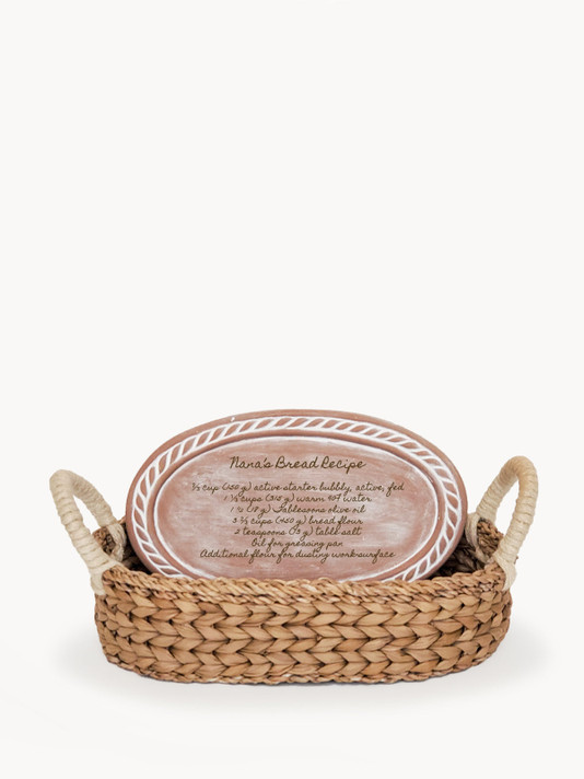 Bread Warmer & Basket - Recipe Oval