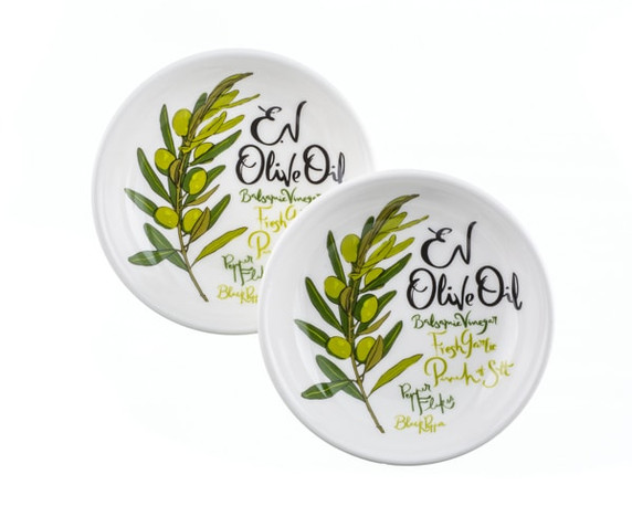 Charcuterie & Olive Oil Tasting Set – Bamboo Boards with Porcelain Dishes