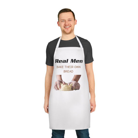 Real men bake bread kitchen apron