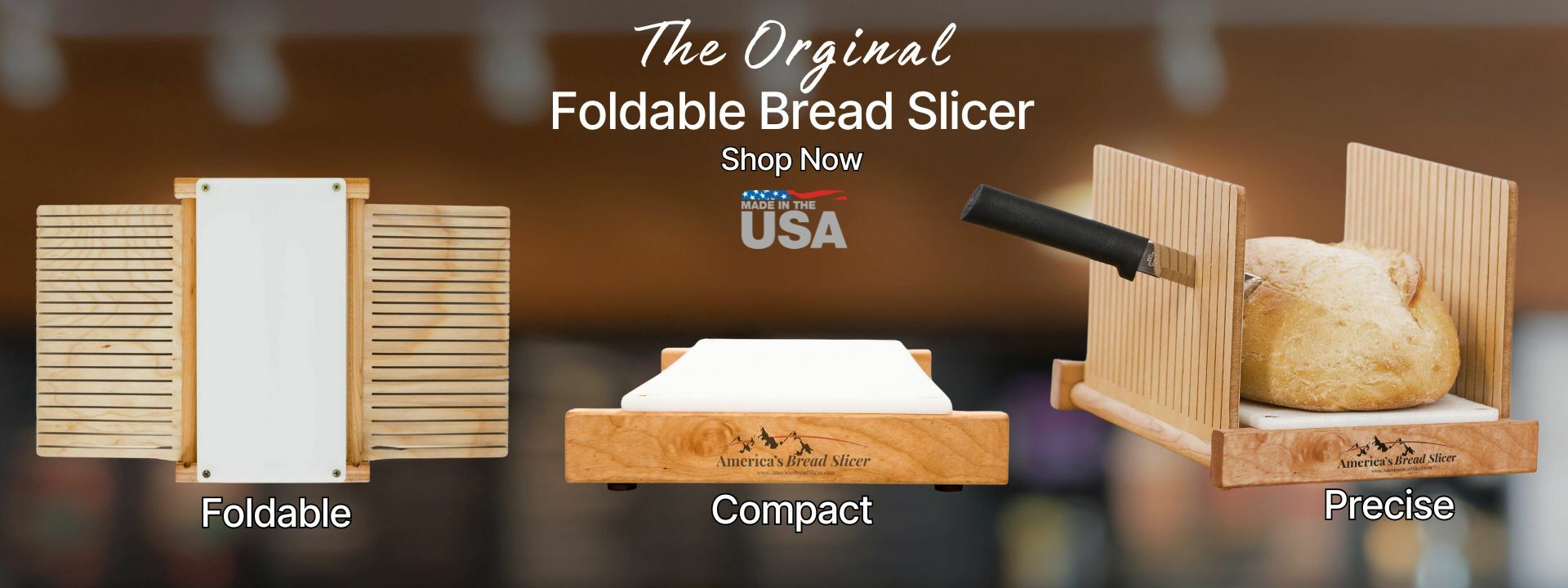 Foldable bread slicer