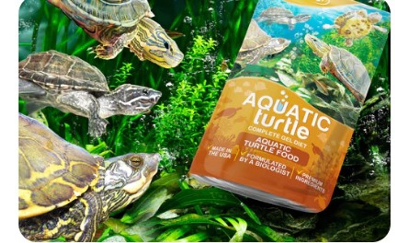 Gargeer Aquatic Turtle Food Complete Gel Diet for Hatchlings, Juveniles & Adults 3oz.