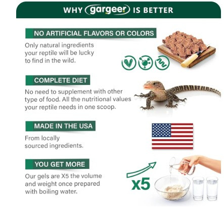 Monitor Lizard Gel Food. Complete Diet for Both Juveniles and Adults 2oz.