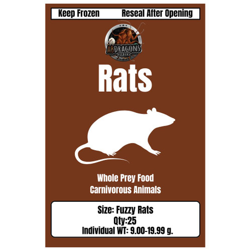 Fuzzy Rats (25 Per Bag) ONLY Ship Monday