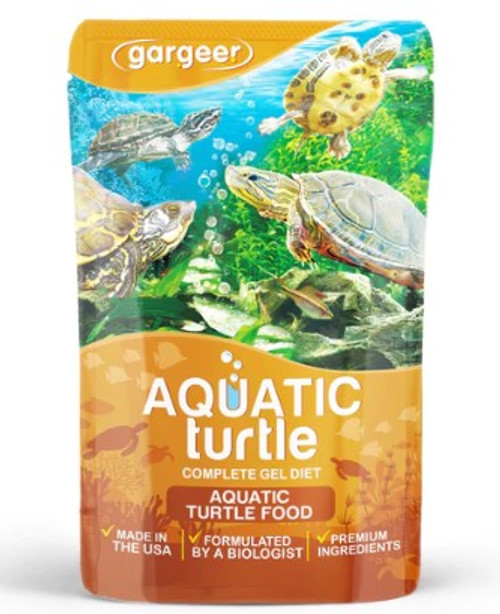 Gargeer Aquatic Turtle Food Complete Gel Diet for Hatchlings, Juveniles & Adults 3oz.