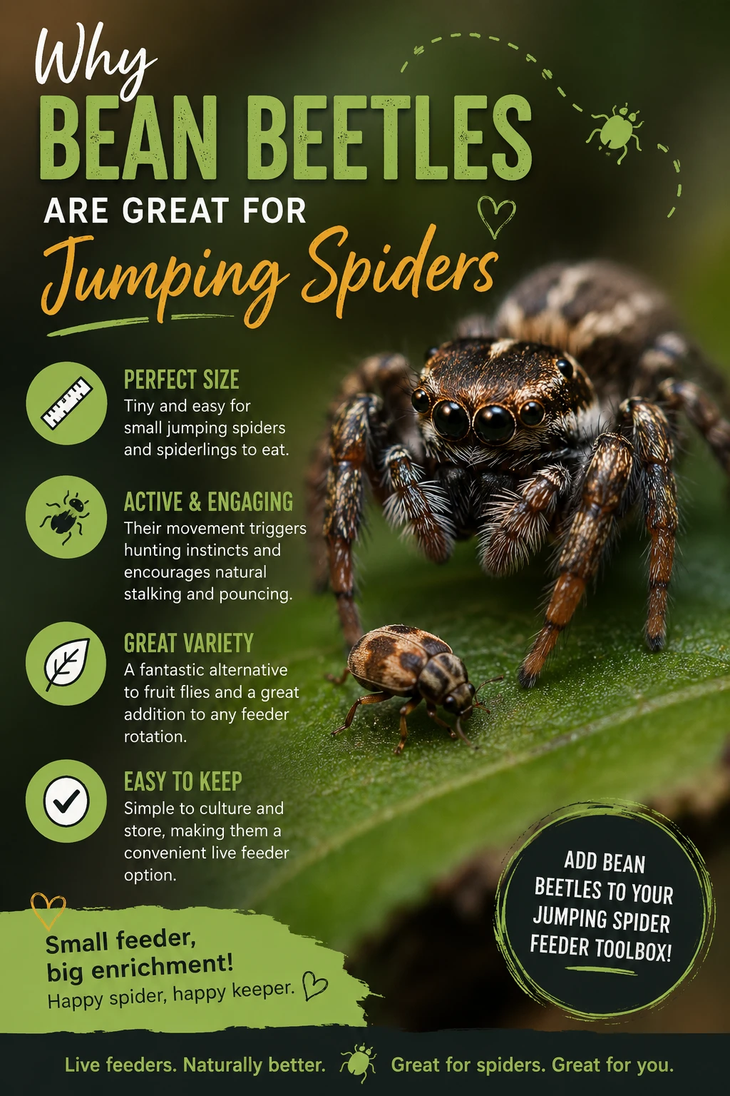 Why Bean Beetles Are a Great Feeder for Jumping Spiders ?️?