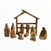 Olive Wood Collectors Nativity Set with Wisemen and Gifts with Open Large Stable