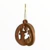 3-D Round Nativity Ornament