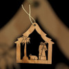 Olive Wood Shepherd Nativity Ornament