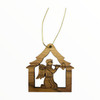 Olive Wood Angel of Hope Ornament