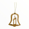 Olive Wood Candle Inside a Bell Ornament