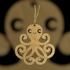 Olive Wood Octopus Ornament