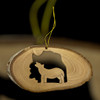 Standing Wolf Ornament with Bark