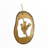 Flying Duck Ornament with Bark