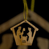 Olive Wood Creche Nativity Ornament