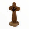 Standing Olive Wood Comfort Cross with Dove and magnetic base from the Holy Land