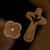Standing Olive Wood Comfort Cross with Dove and magnetic base from the Holy Land