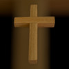 Plain Olive Wood Cross with side Hole