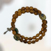 Olive Wood Wrap Bracelet Rosary- Oval Beads