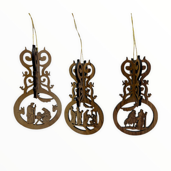 3D Nativity Story Set (Three Ornaments)