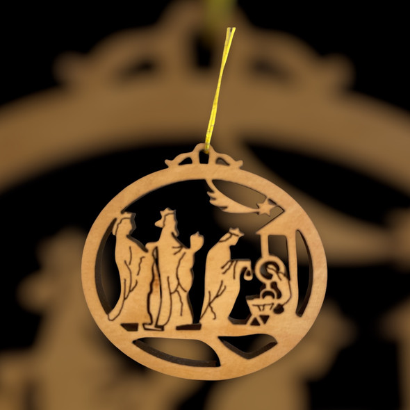 Olive Wood Three Kings Nativity Gifts Ornament